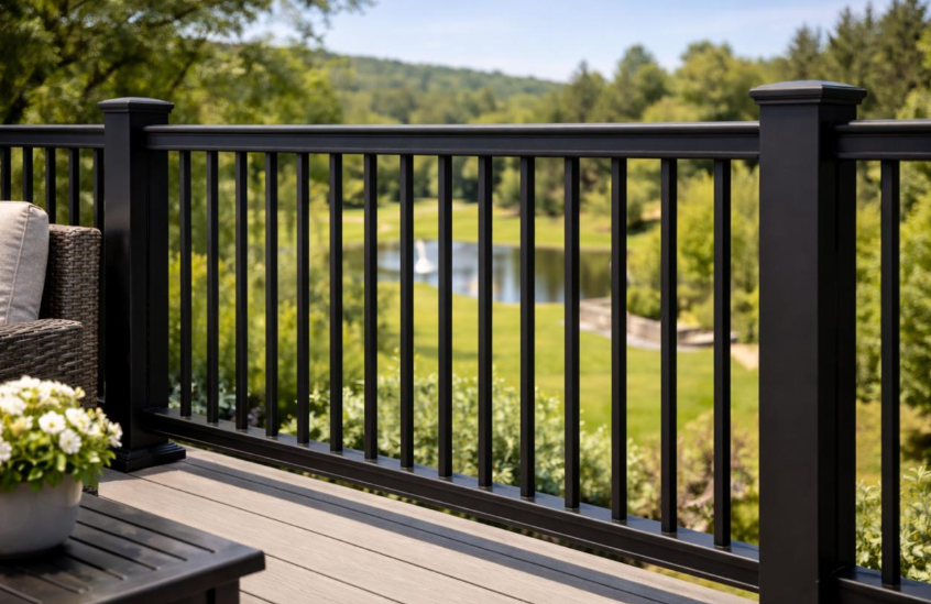 Aluminium spindle railing